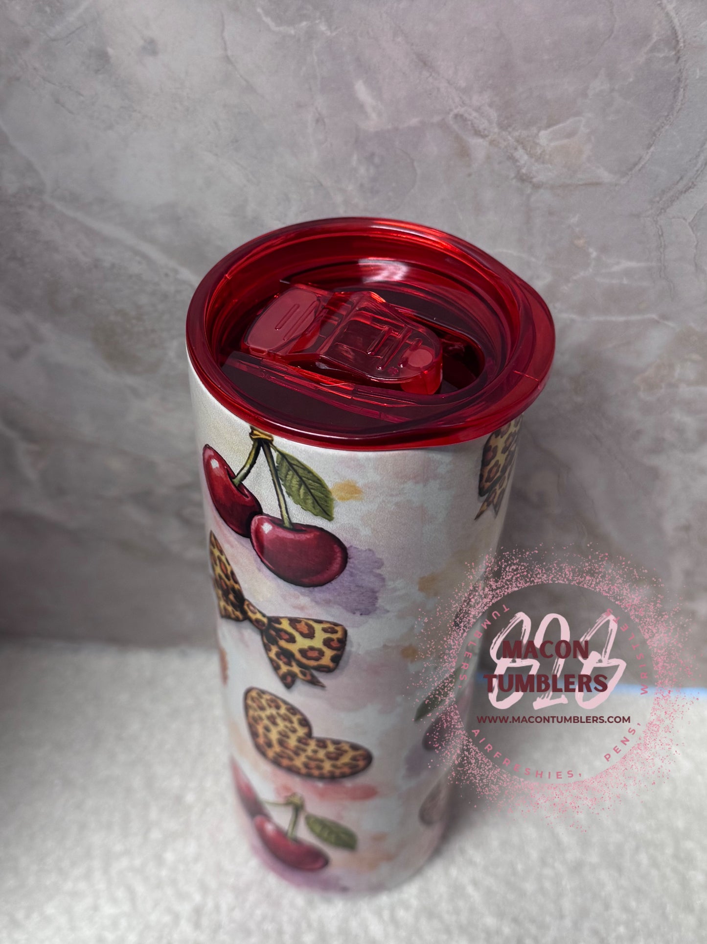 20 oz Dr Pepper Inspired Cow Tumbler – Cute Leopard Bow Stainless Steel Sublimation Tumbler