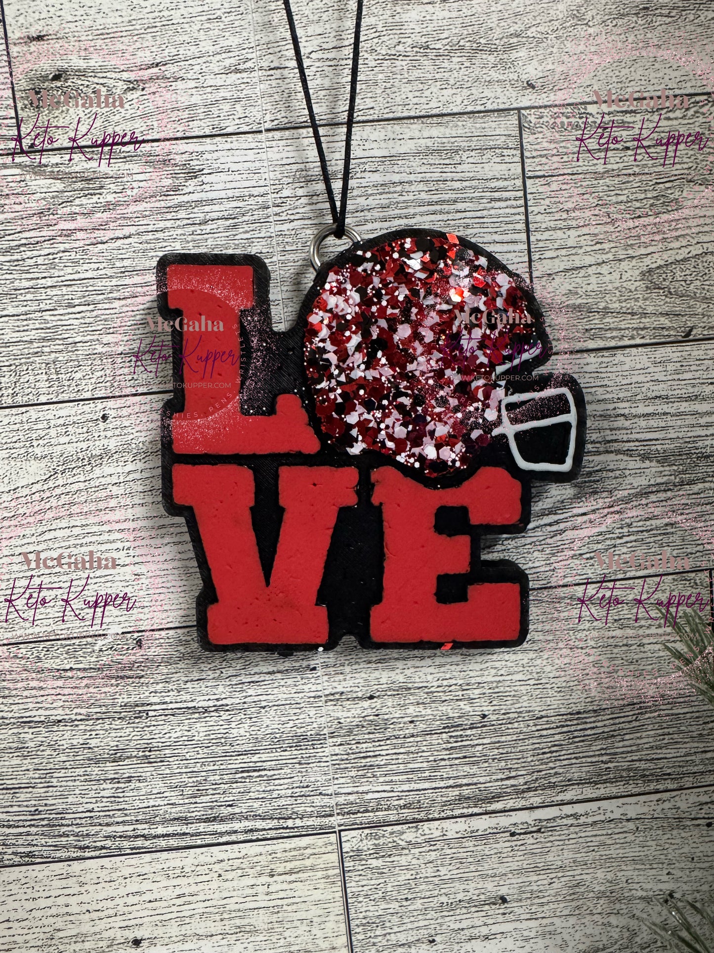 Love Football Helmet Freshie