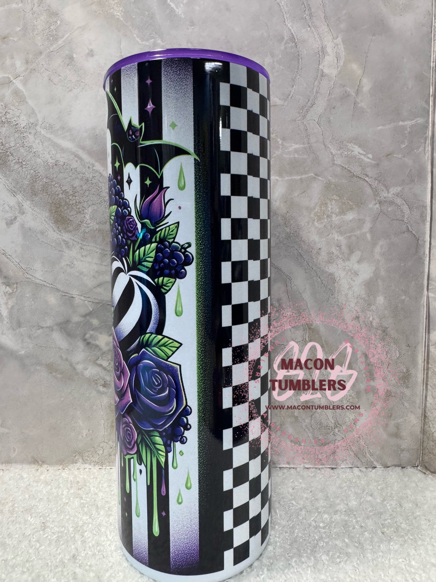 Never Trust the Living Gothic Halloween Tumbler – 20 oz Skinny Stainless Steel Tumbler