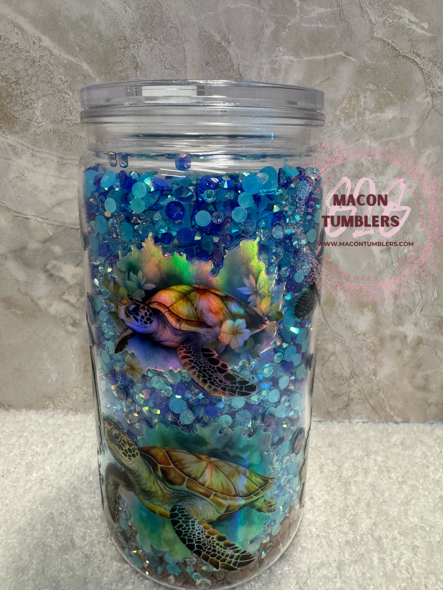 Ocean Jewel Sea Turtle 16 oz Plastic Libbey Tumbler π’ππ