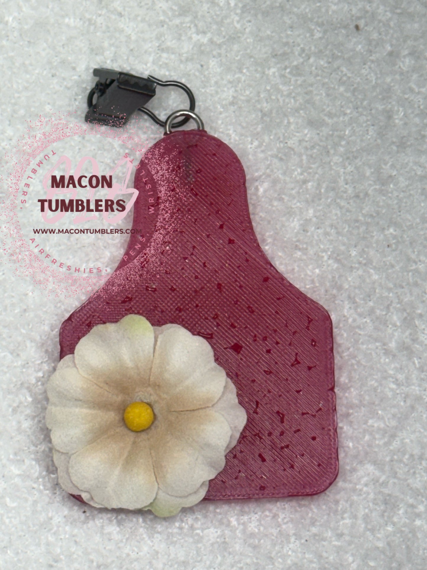 Cow Tag W/Flower Vent Custom Freshie