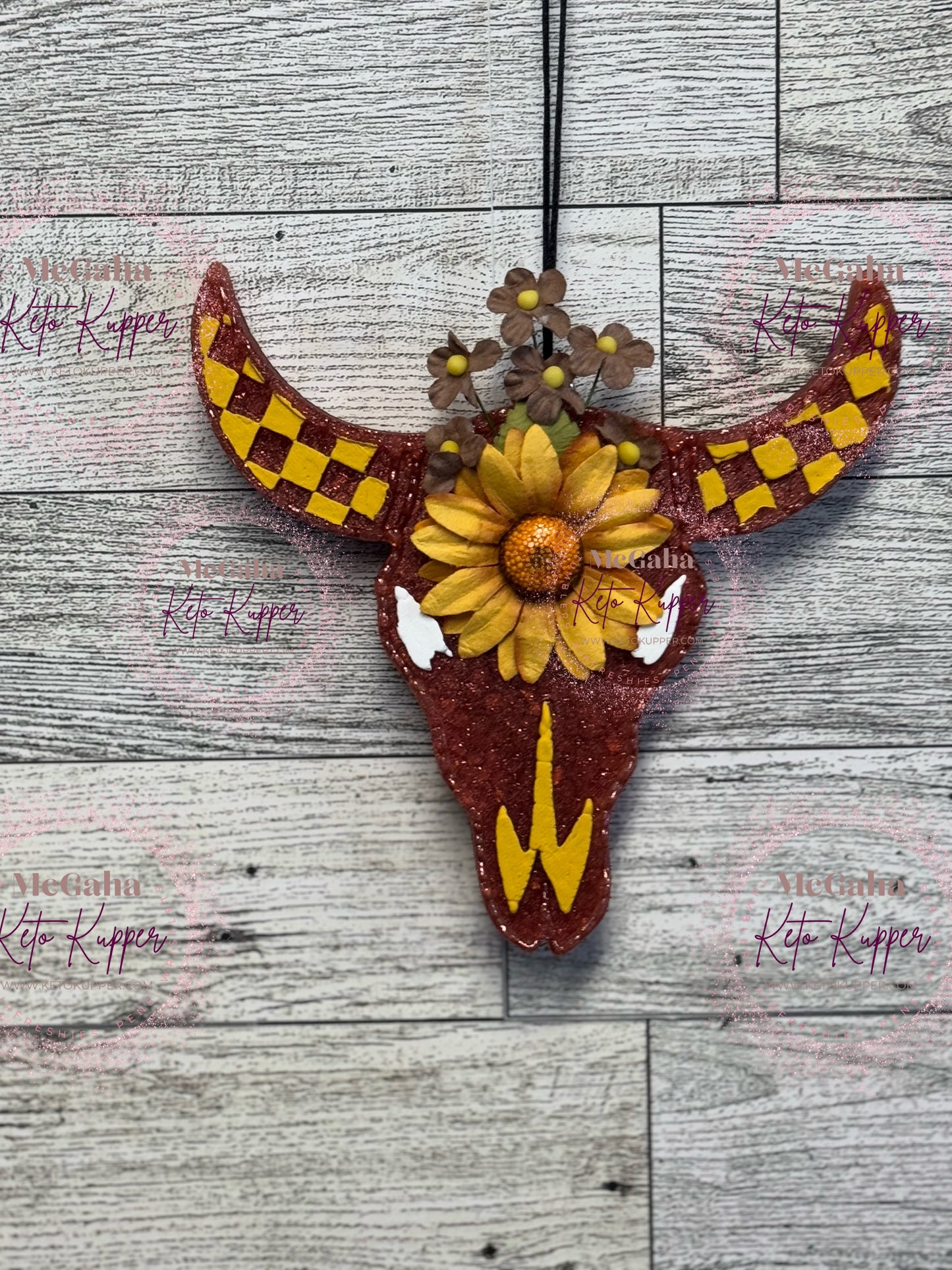 Bull Skull w/Sunflower Freshie