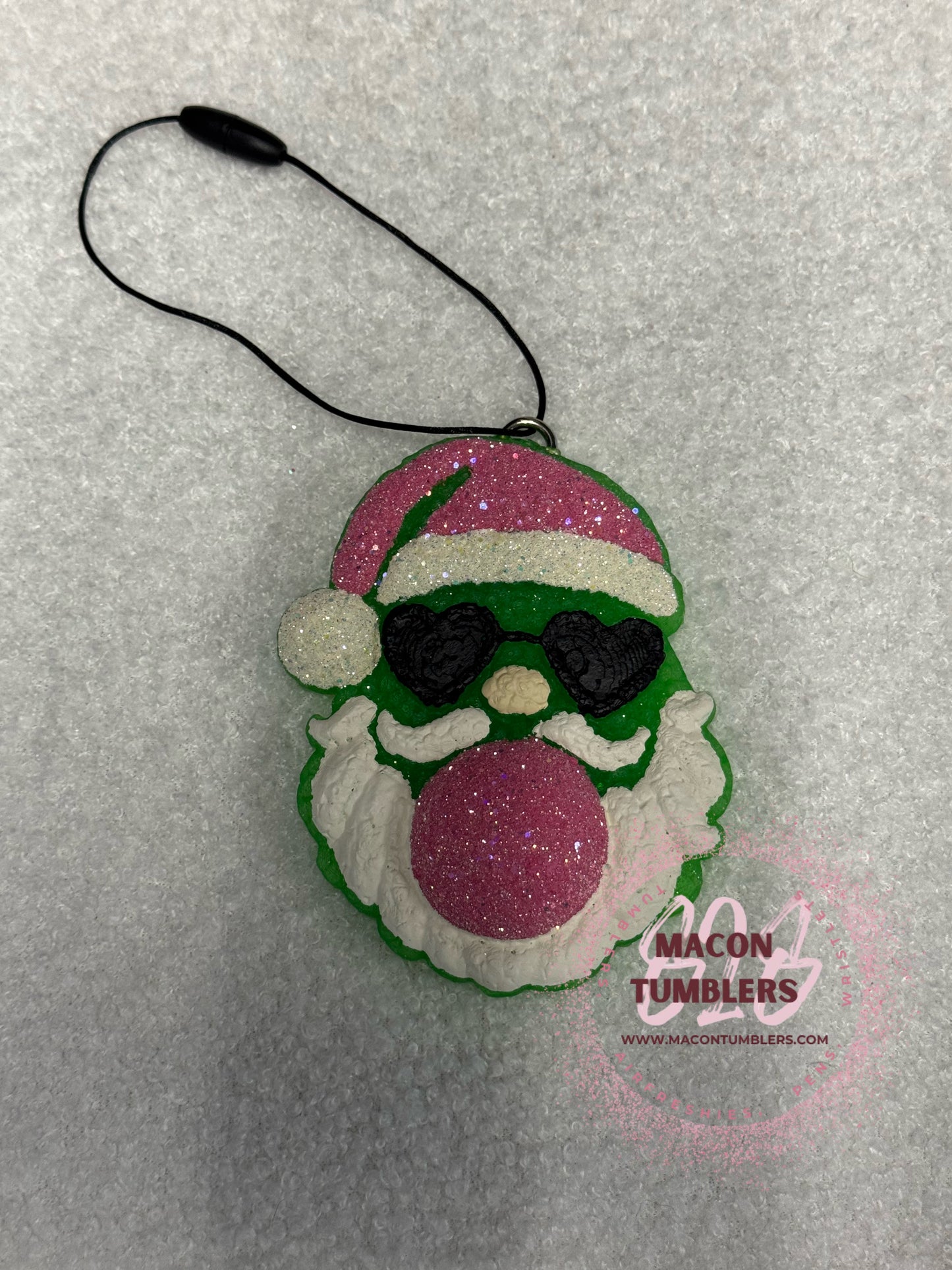 3d Santa Blowing Bubble Freshie