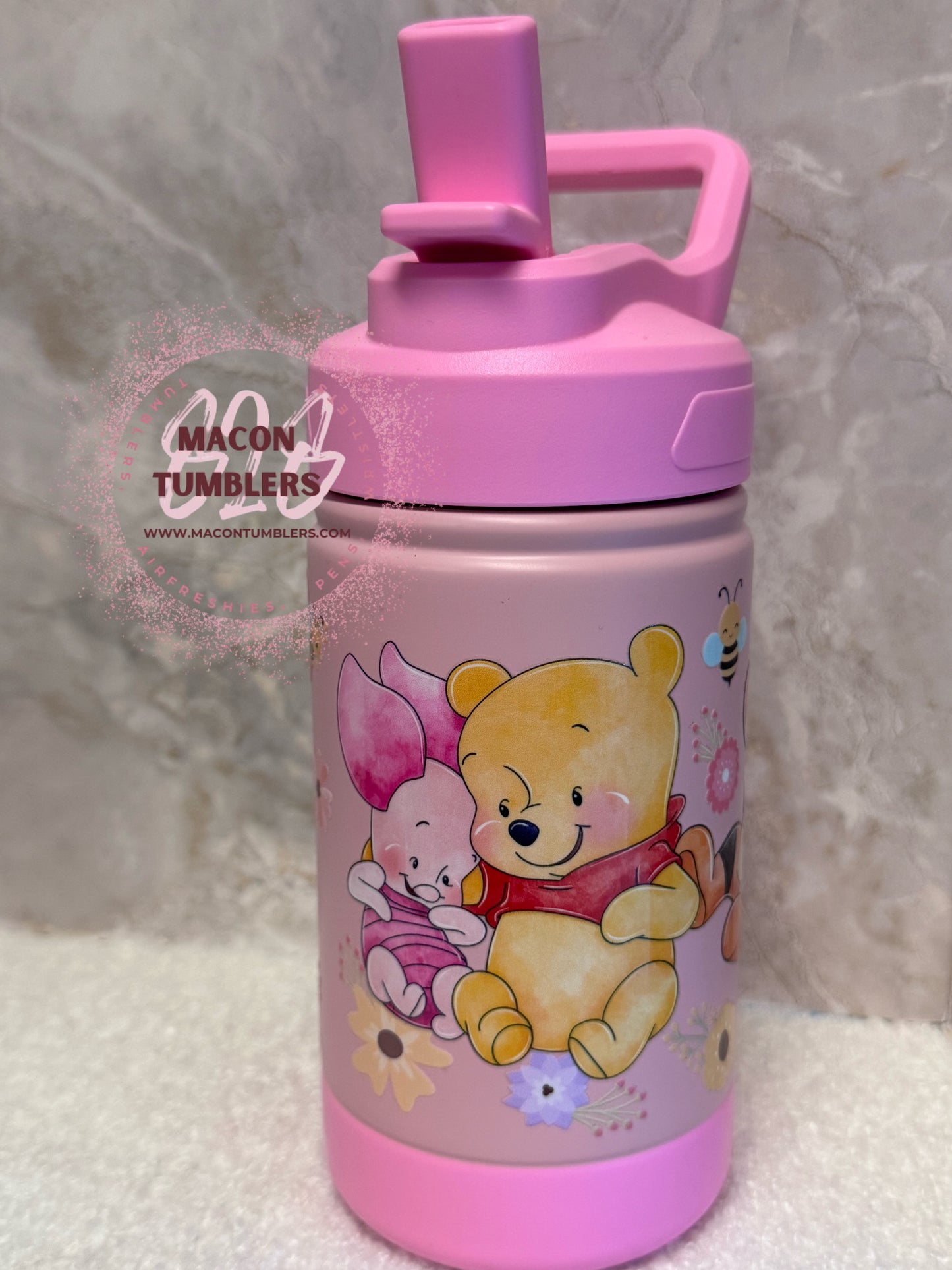 Winnie & Friends Stainless Steel Flip Top Water Bottle