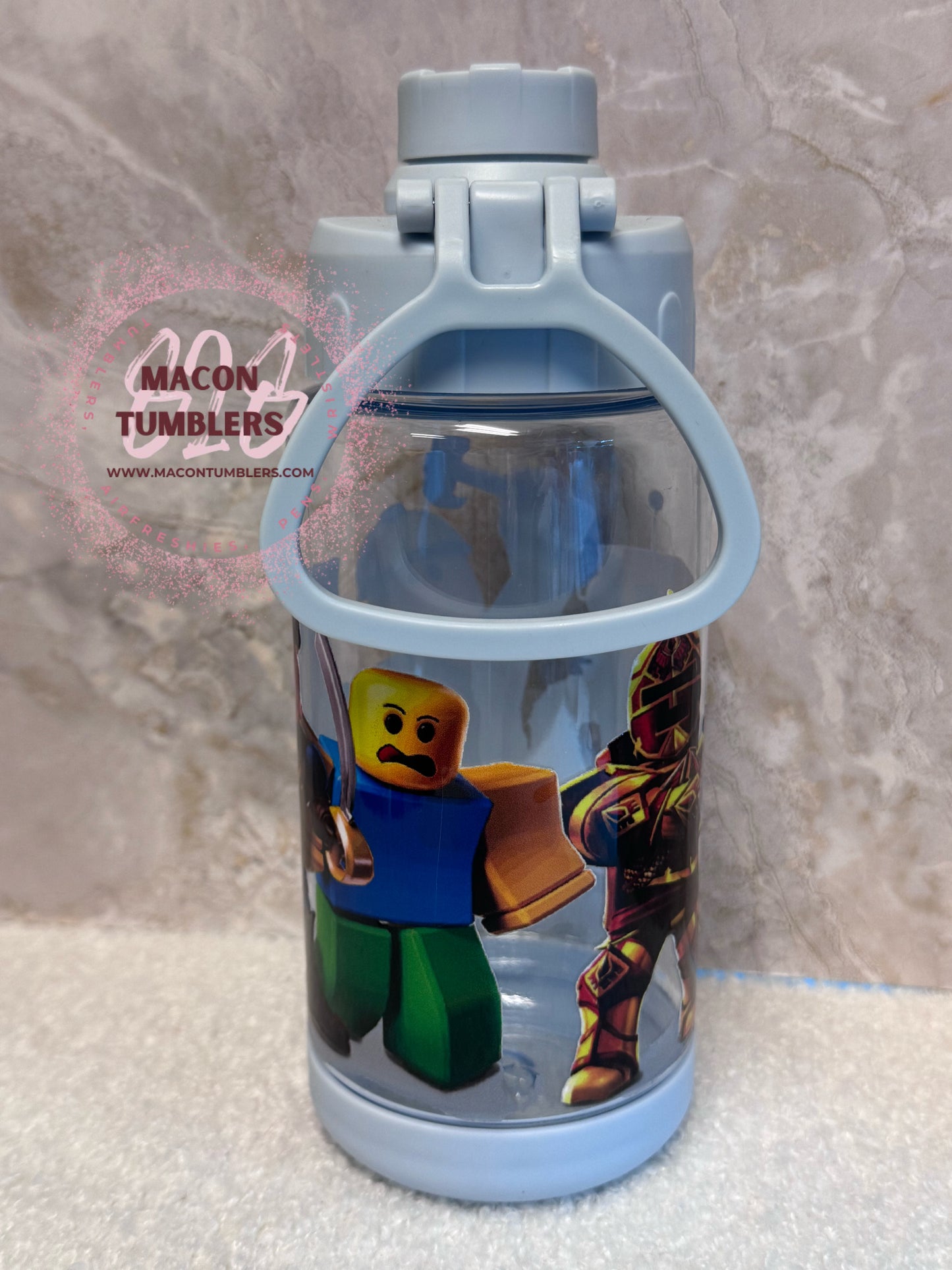 Gaming Character Acrylic Water Bottle – Screw On Top