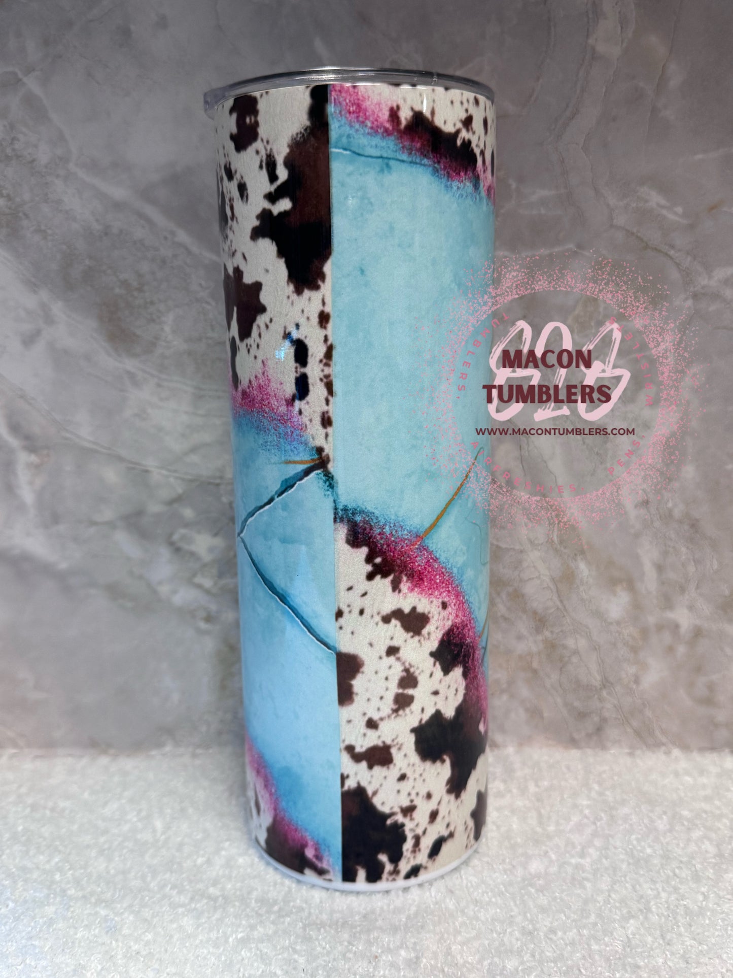 Faith Cross 20 oz Skinny Stainless Steel Sublimation Tumbler