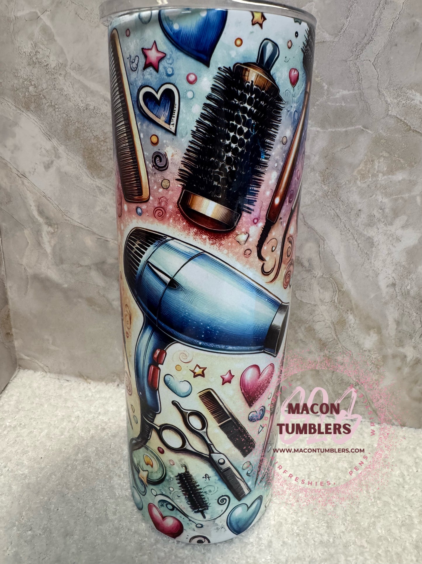 Cosmetology Galaxy Tumbler – 20oz Skinny Sublimation Tumbler