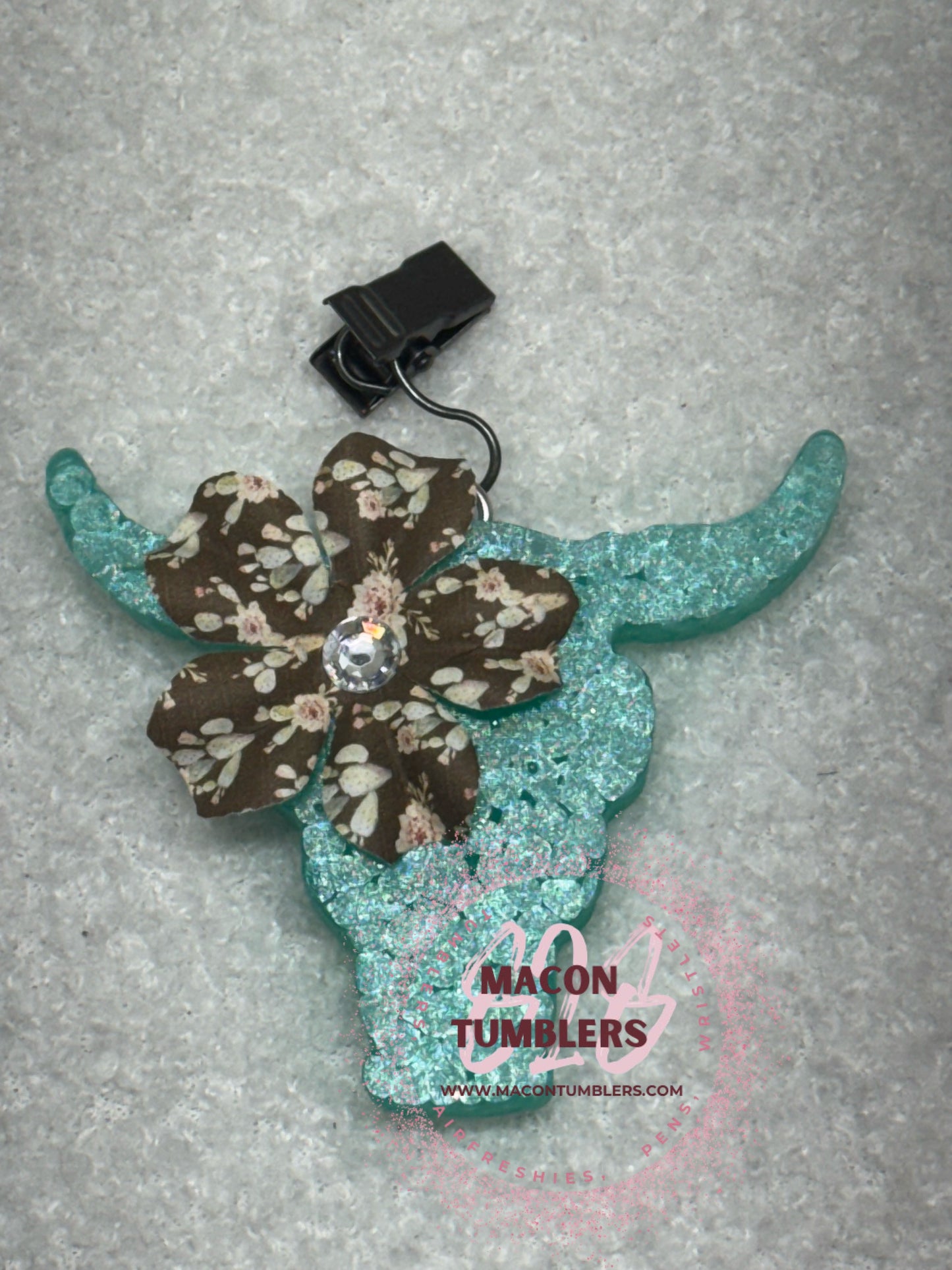 Cardstock Bull Vent Clip Freshie