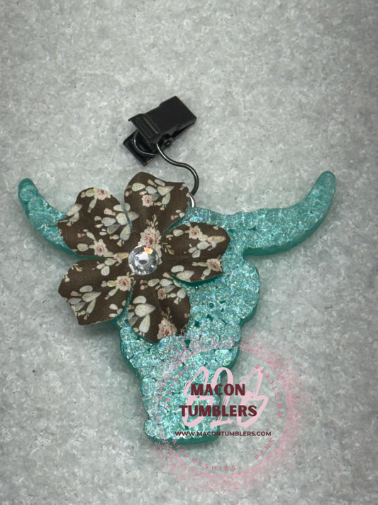 Cardstock Bull Vent Clip Freshie