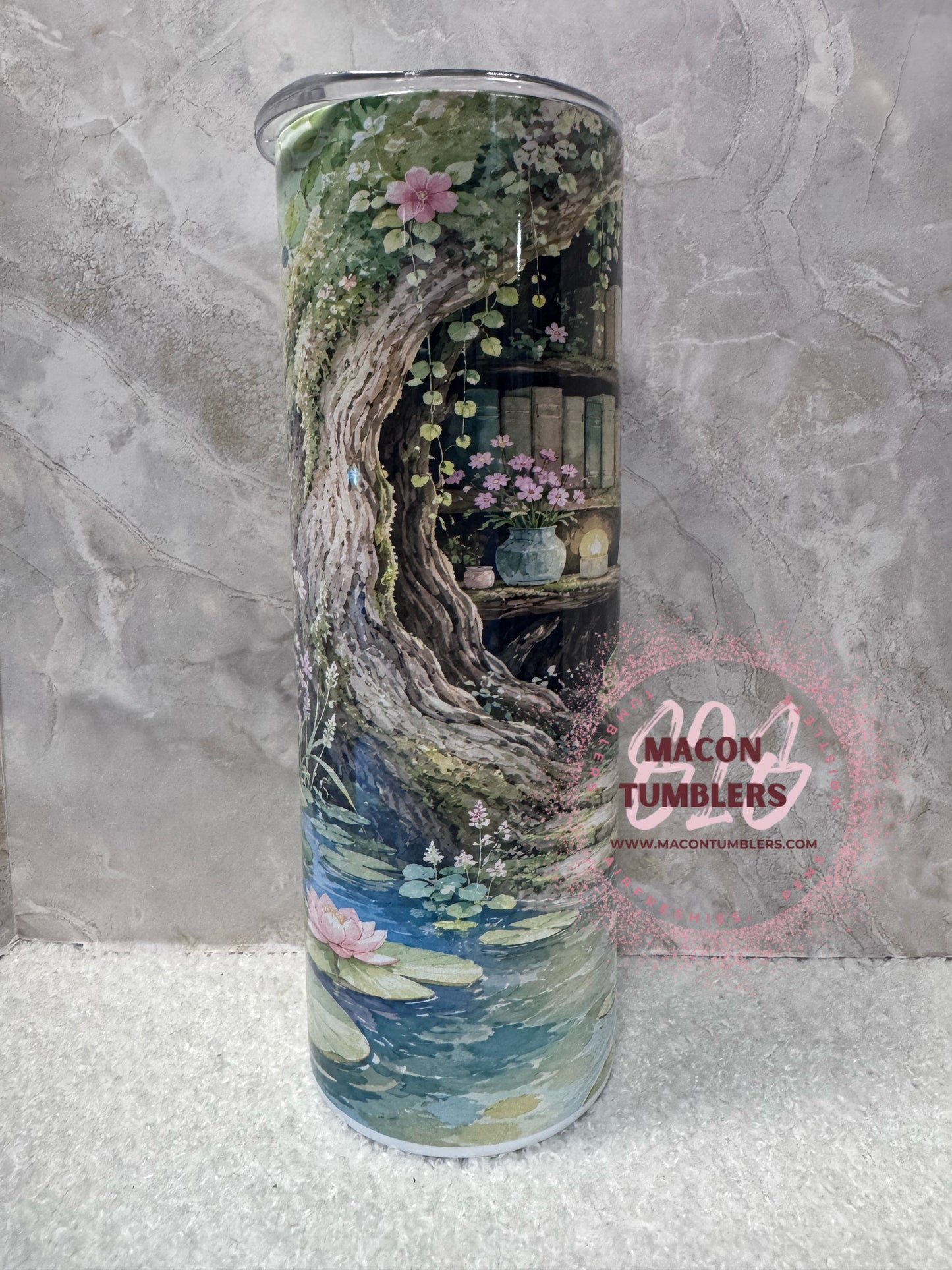 Enchanted Forest Book Nook 20 oz Stainless Steel Tumbler