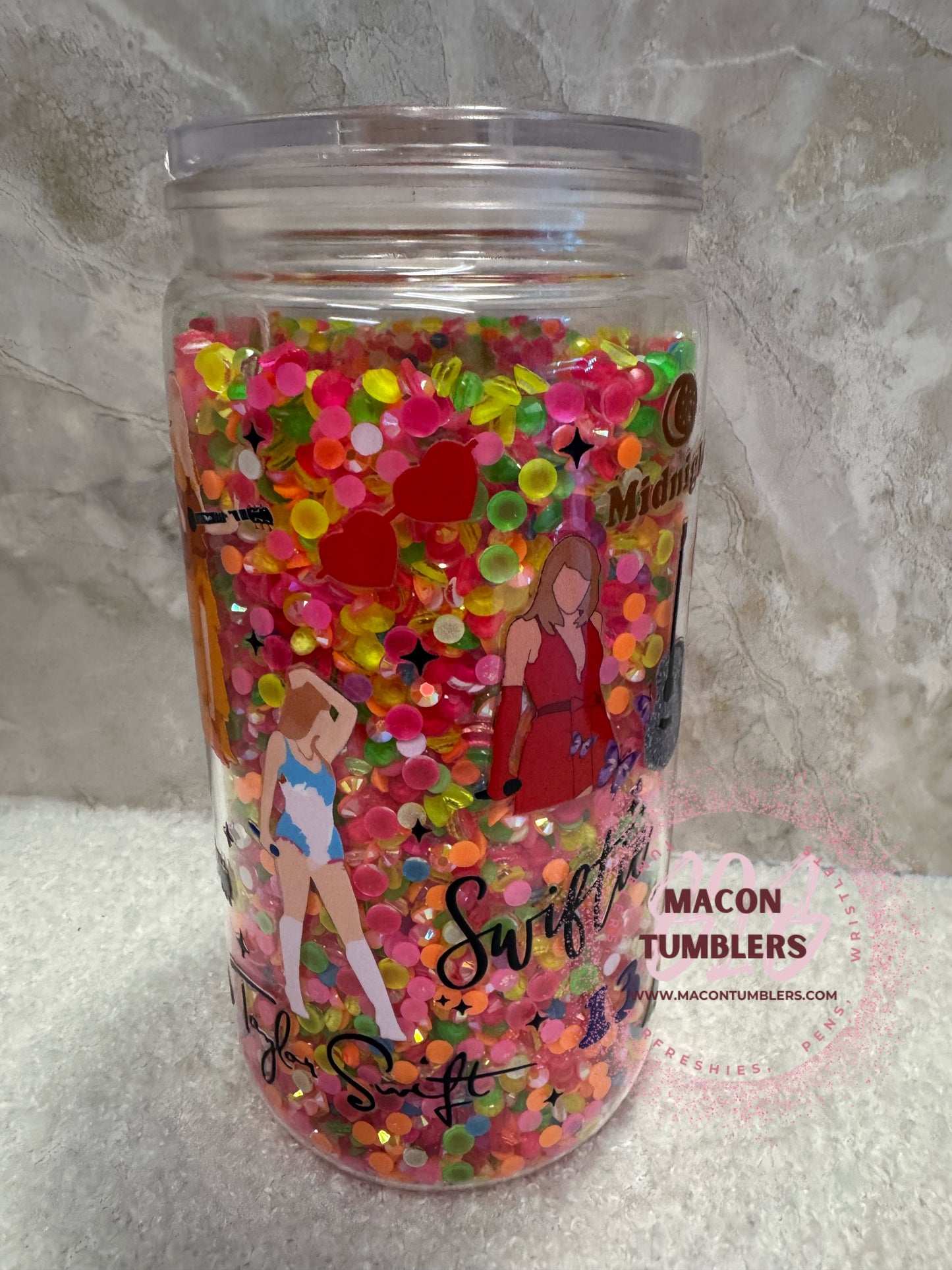 Swifty Jewel 16 oz Snowglobe Tumbler ✨🎤💎