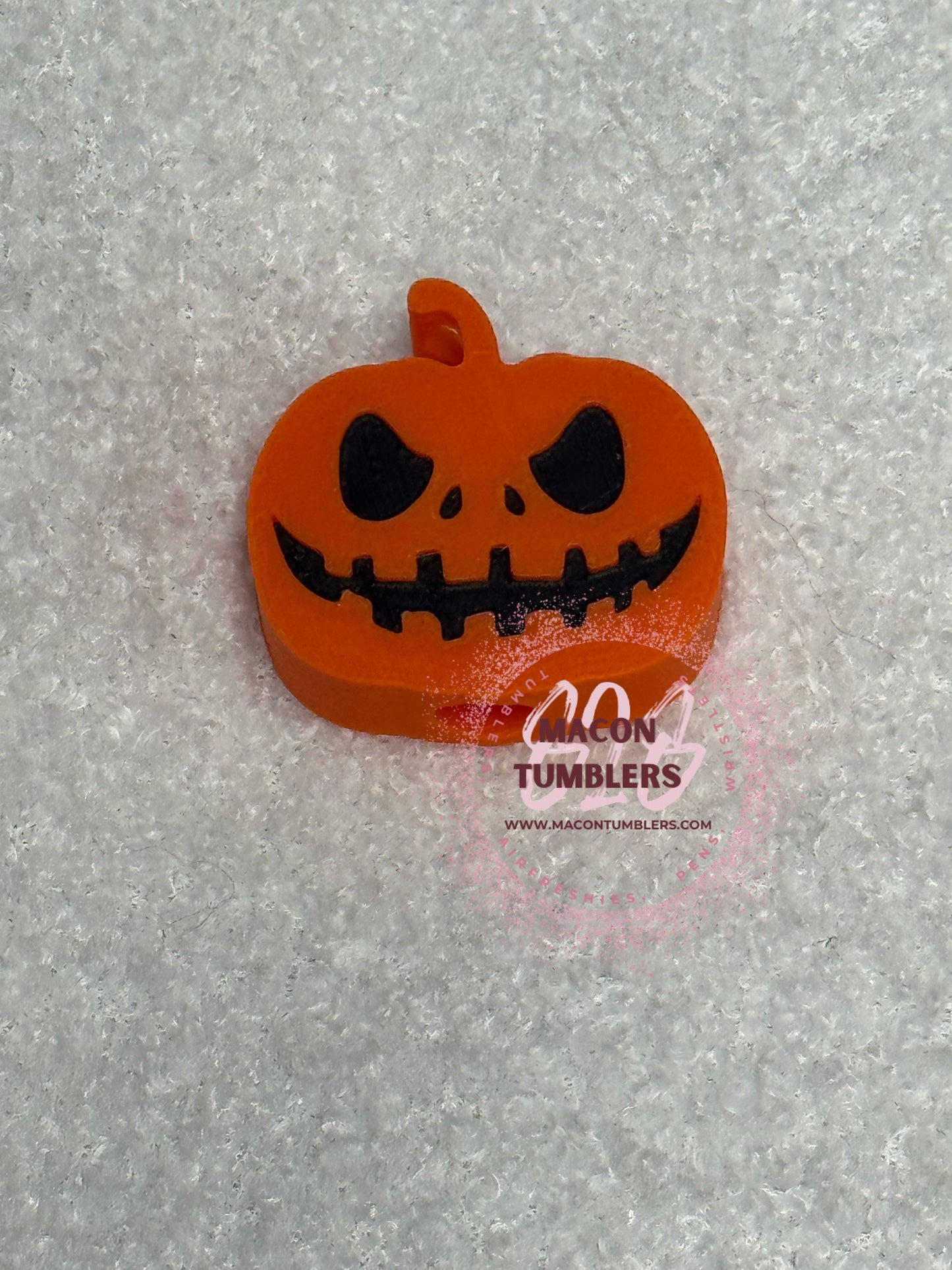 Jack-O’-Lantern 3D Printed Straw Charm