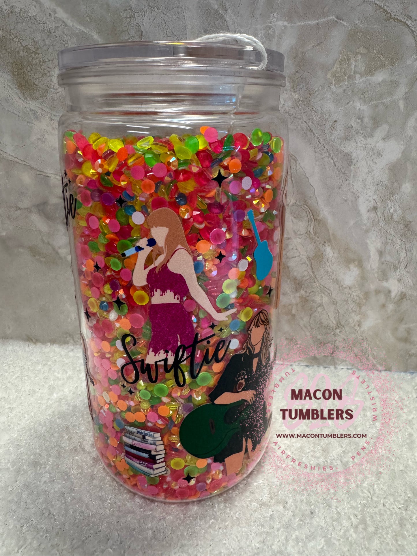 Swifty Jewel 16 oz Snowglobe Tumbler ✨🎤💎