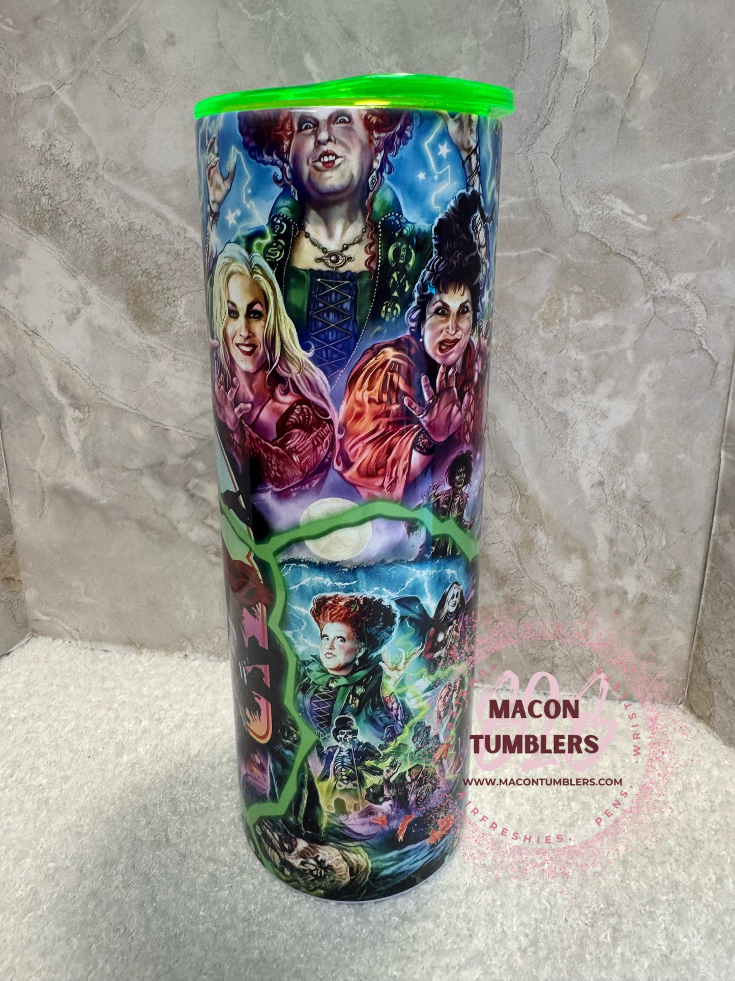 Hocus Pocus Sisters 20oz Sublimation Tumbler | Halloween Witch Cup