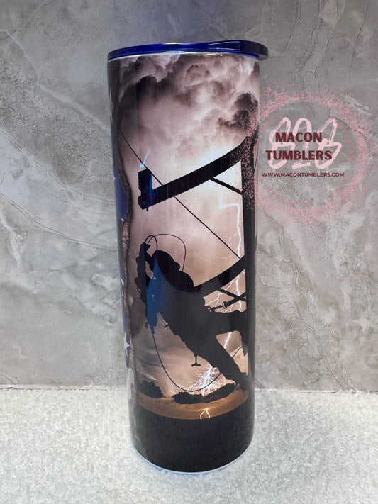 Lineman Storm 20 oz Skinny Tumbler