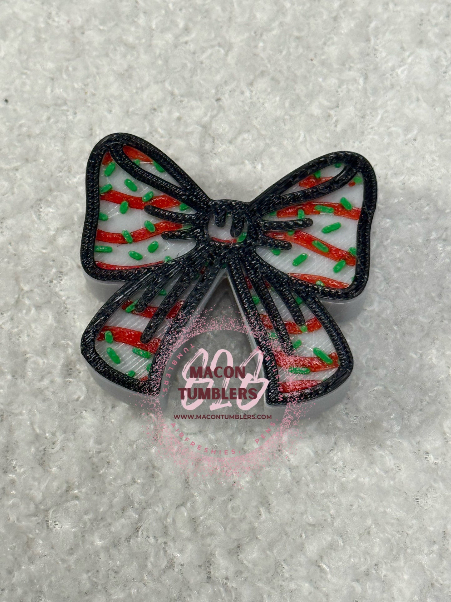 Christmas 3d printed straw charms