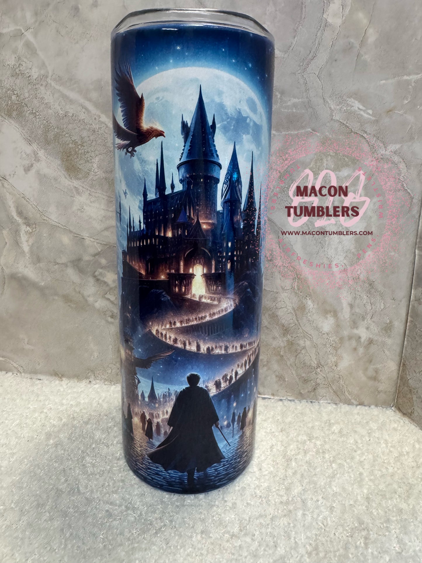 Wizard Castle Fantasy 20 oz Sublimation Tumbler | Magic School Inspired Cup