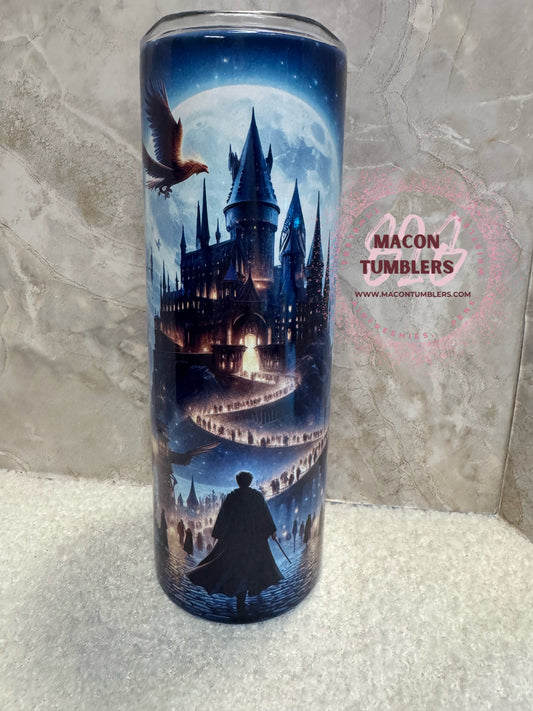 Wizard Castle Fantasy 20 oz Sublimation Tumbler | Magic School Inspired Cup