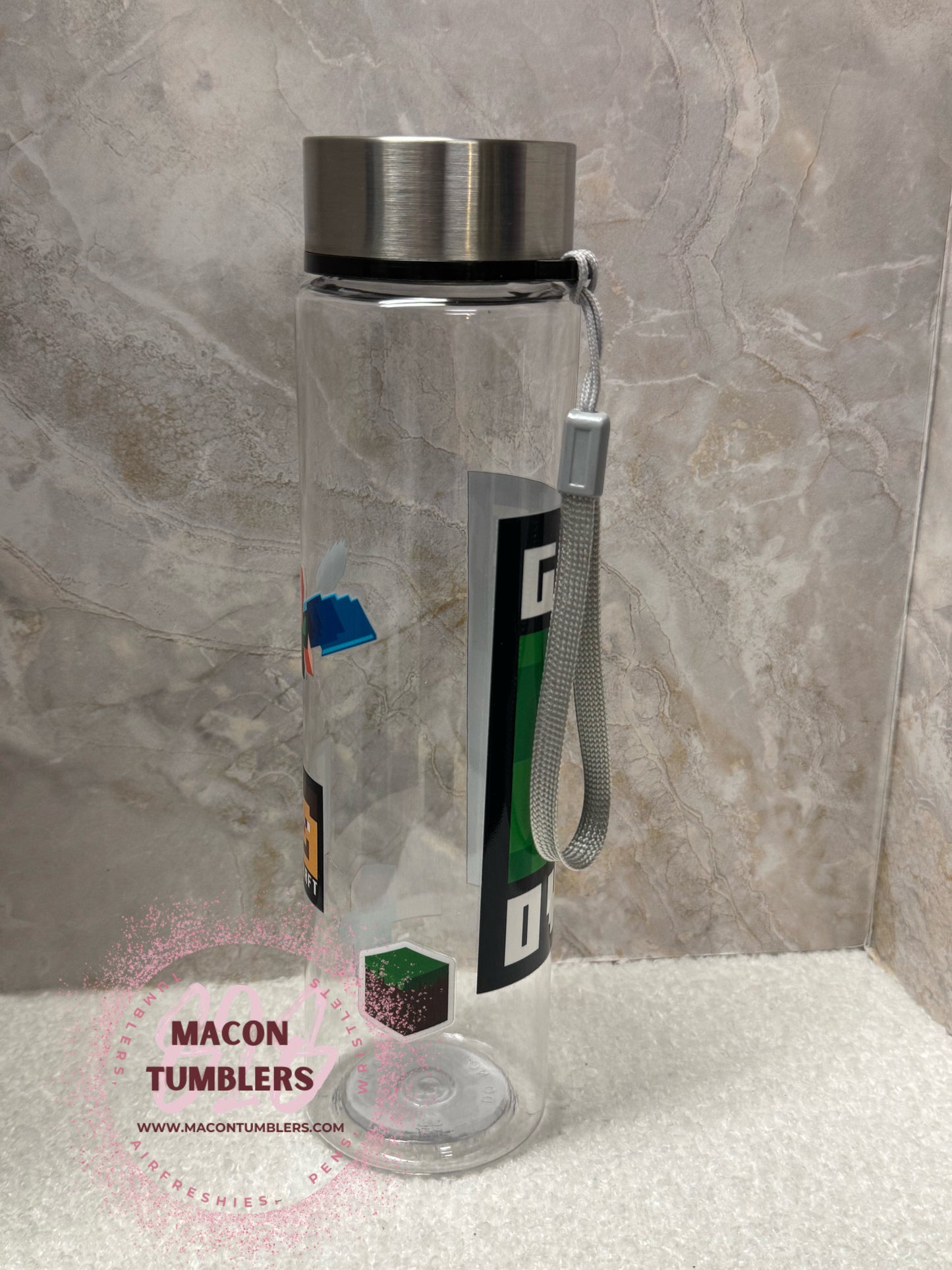 18oz Pixel Builder Water Bottle