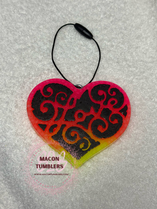 Swirl Pattern Heart Freshie