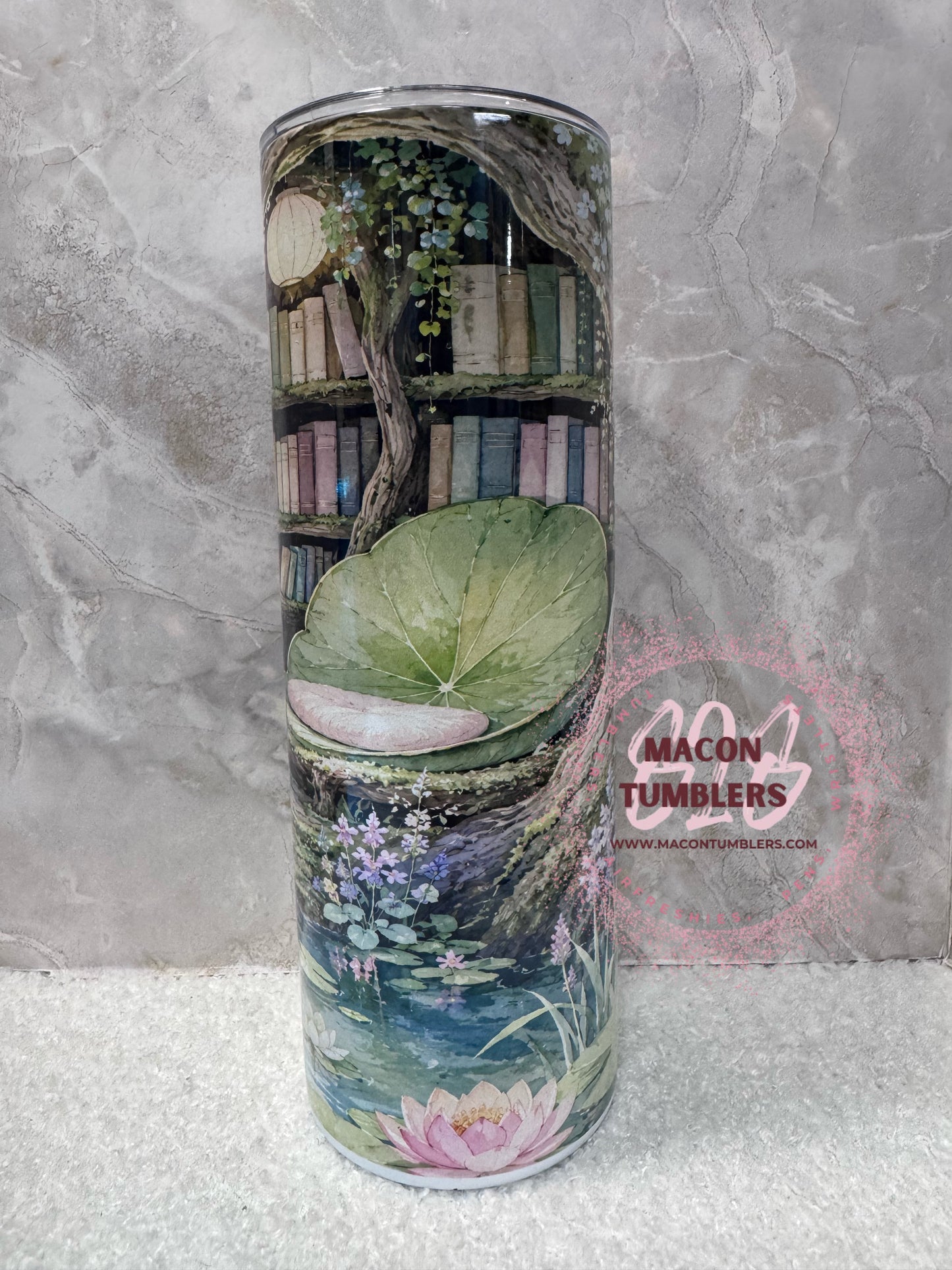 Enchanted Forest Book Nook 20 oz Stainless Steel Tumbler