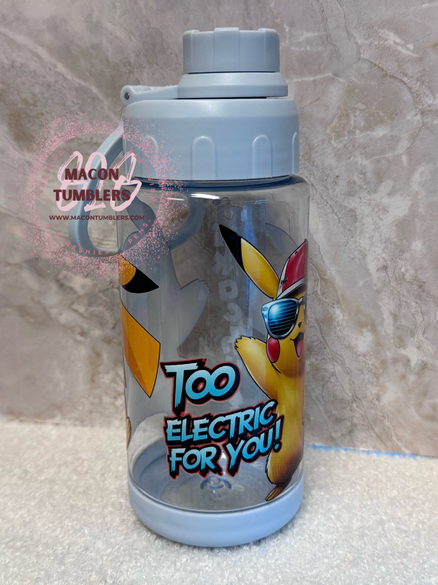 Too Electric For You Acrylic Water Bottle – Screw On Top