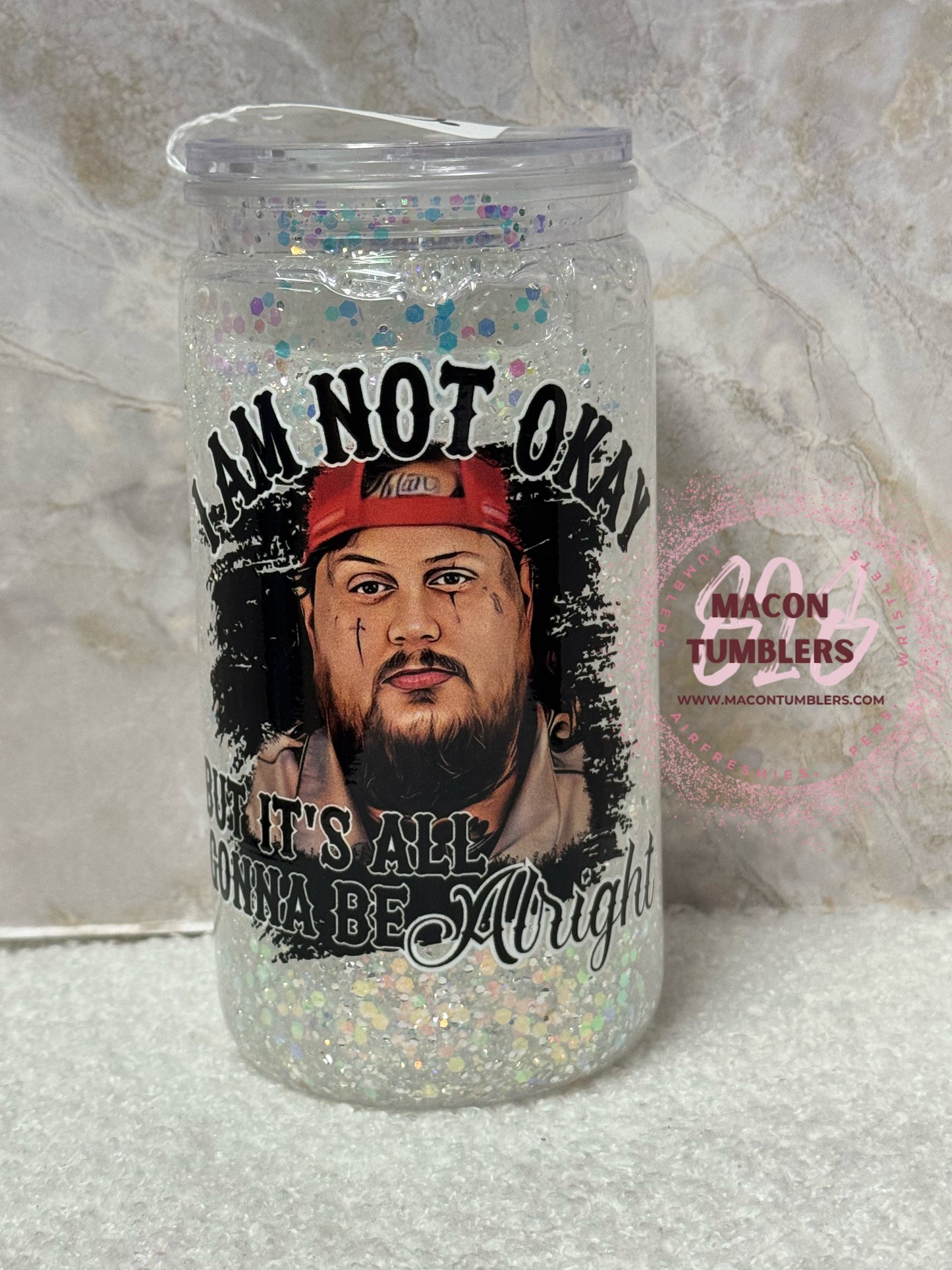 I’m Not Okay, But It’s All Gonna Be Alright Snowglobe Tumbler