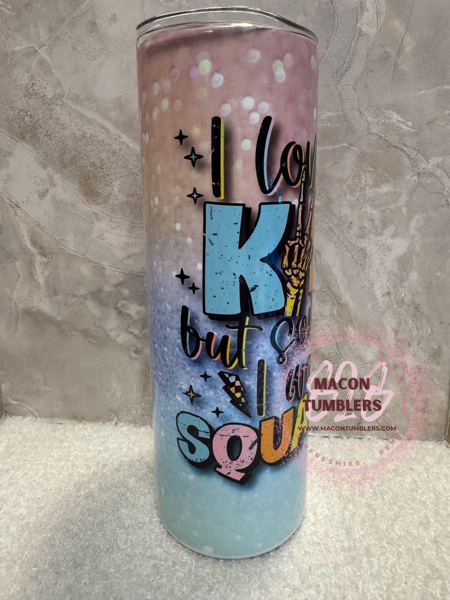 “I Love My Kids Sometimes But Sometimes I Wanna Square Up” Tumbler – 20oz Skinny Sublimation Tumbler