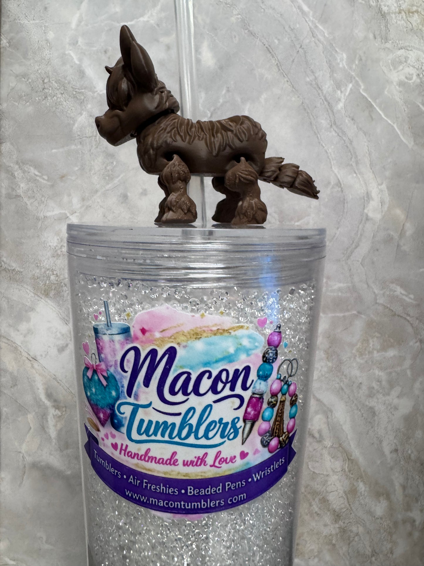 Highland Cow Flexi 3D Printed Straw Charm