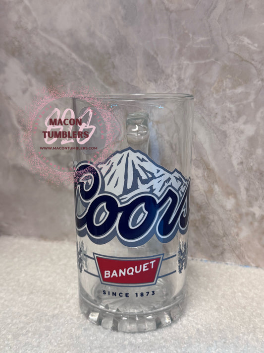 Coors Inspired Glass Beer Mug