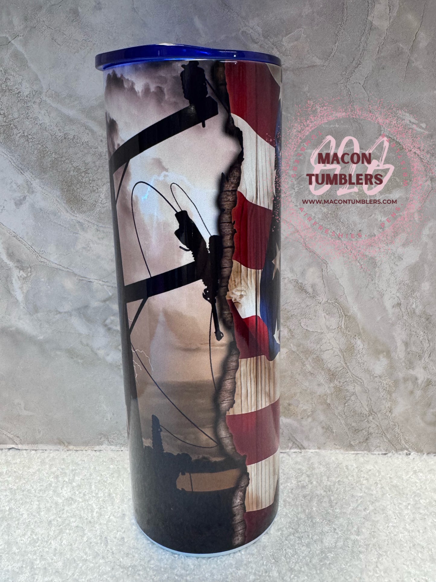 Lineman Storm 20 oz Skinny Tumbler