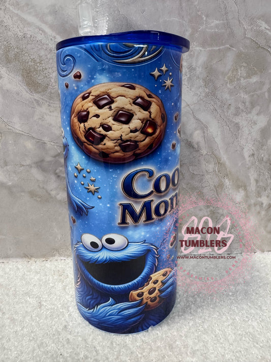 20 oz Blue Cookie Lover Inspired Skinny Tumbler