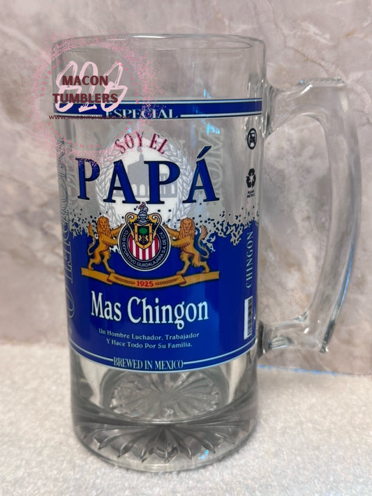 “Soy El Papá Mas Chingón” Glass Mug