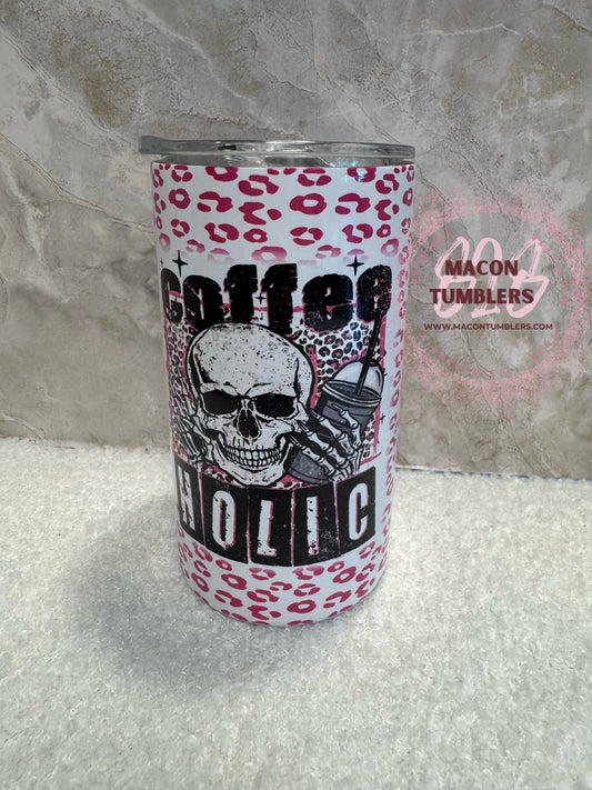 Coffee & Chaos 10 oz Sublimation Cup 💀☕💕