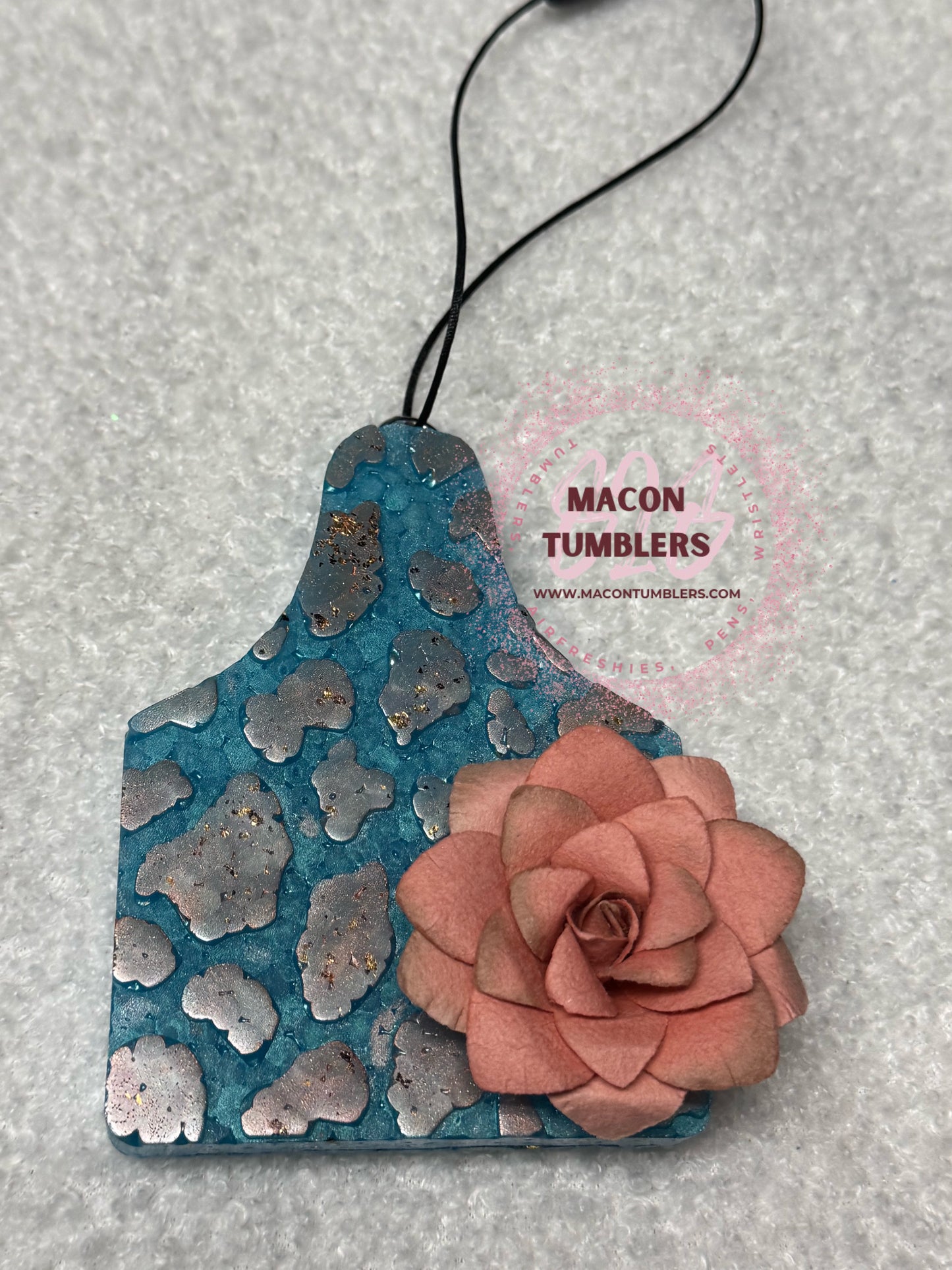 Cow Tag w/Cowprint Custom Freshie