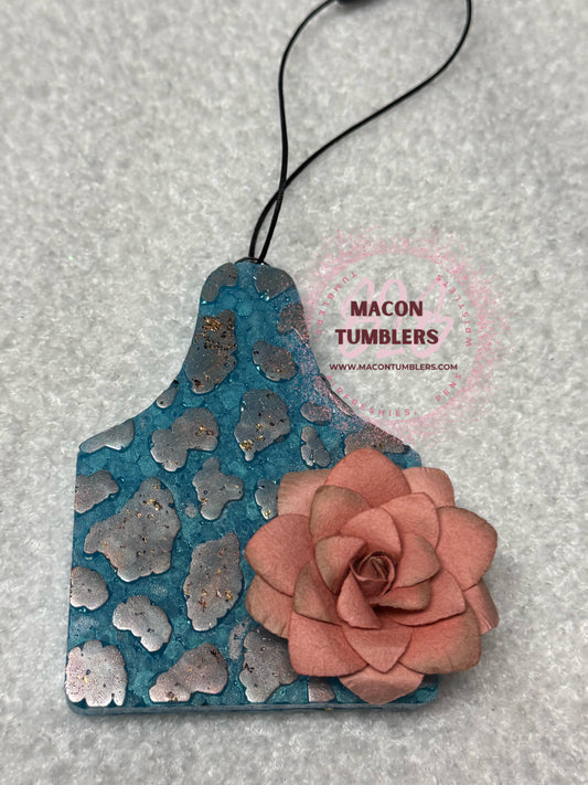 Cow Tag w/Cowprint Custom Freshie