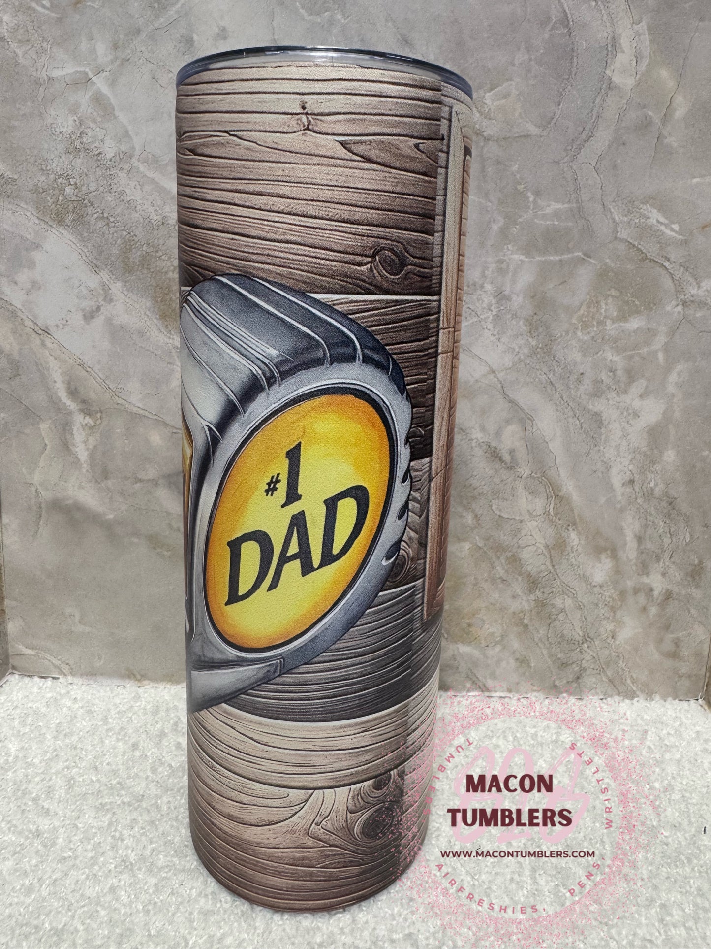 “No One Measures Up to You, Dad” 20 oz Stainless Steel Skinny Tumbler
