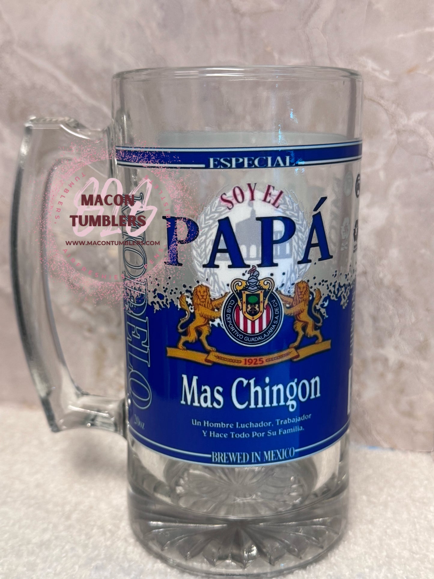 “Soy El Papá Mas Chingón” Glass Mug
