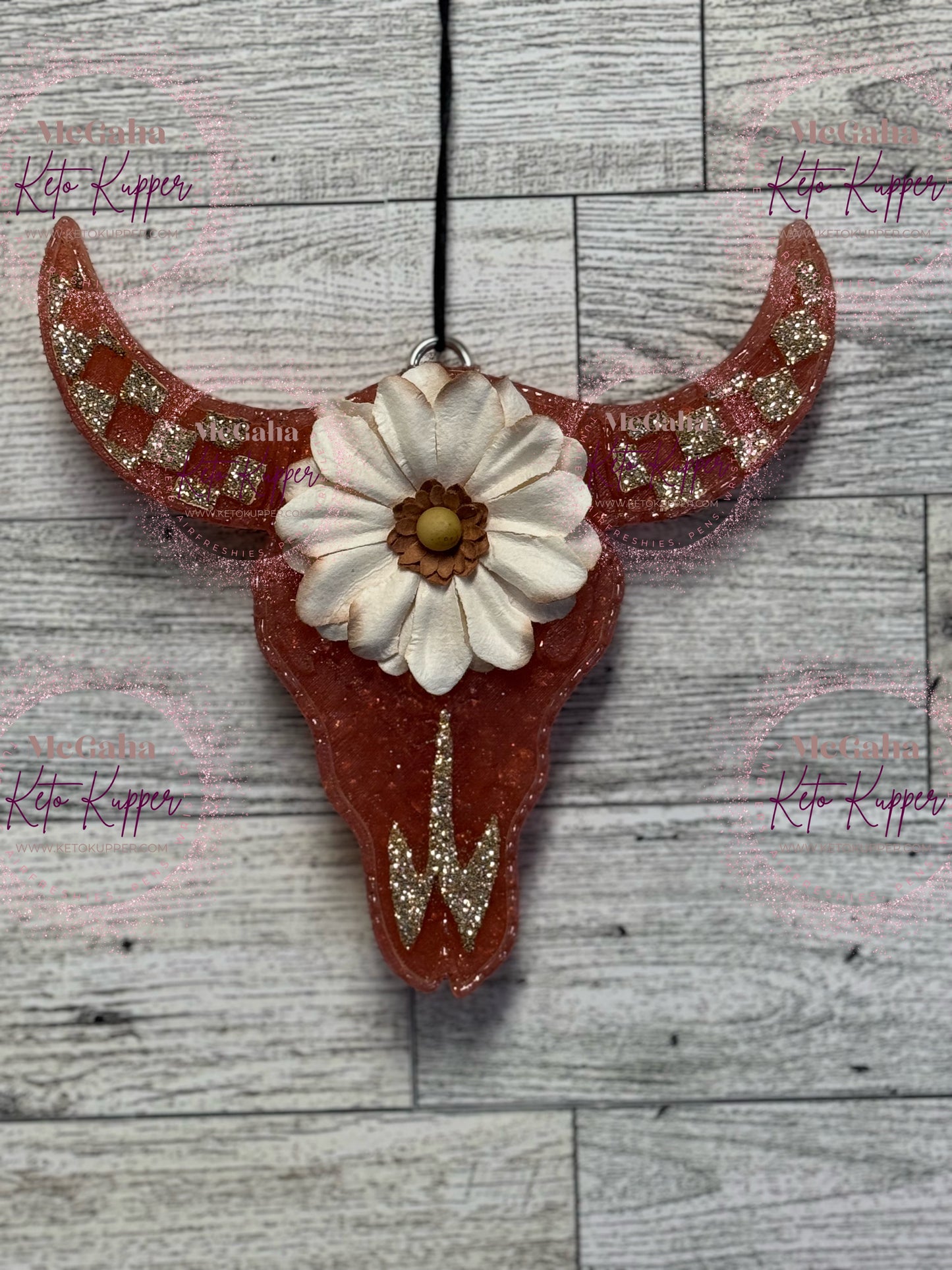 Bull Skull w/Sunflower Freshie