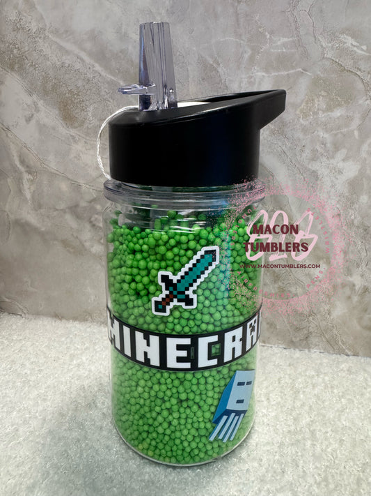 Pixel Gamer 16 oz Snowglobe Tumbler 🎮💚