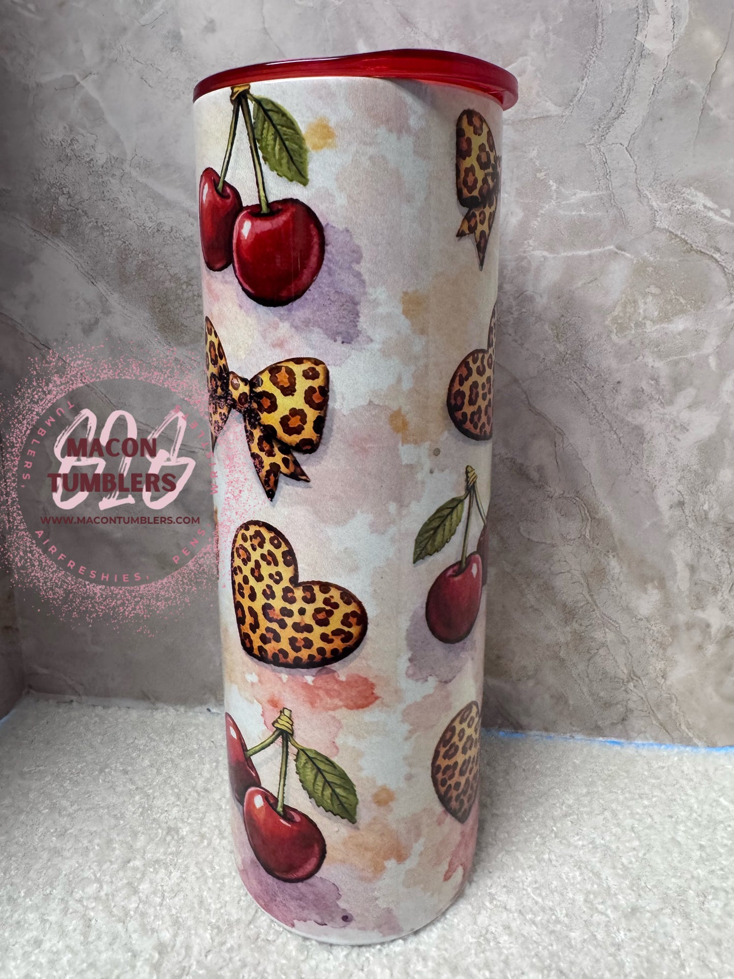 20 oz Dr Pepper Inspired Cow Tumbler – Cute Leopard Bow Stainless Steel Sublimation Tumbler