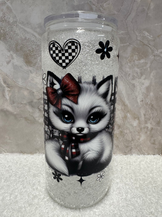 RTS 20 oz FOX Snowglobe Glass Cup