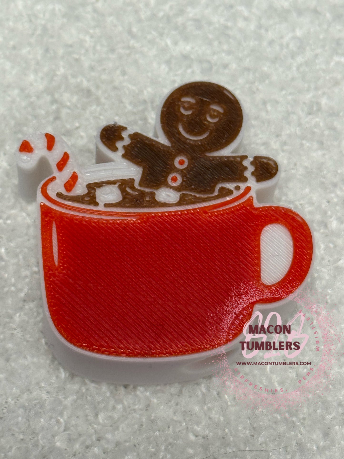 Christmas 3d printed straw charms