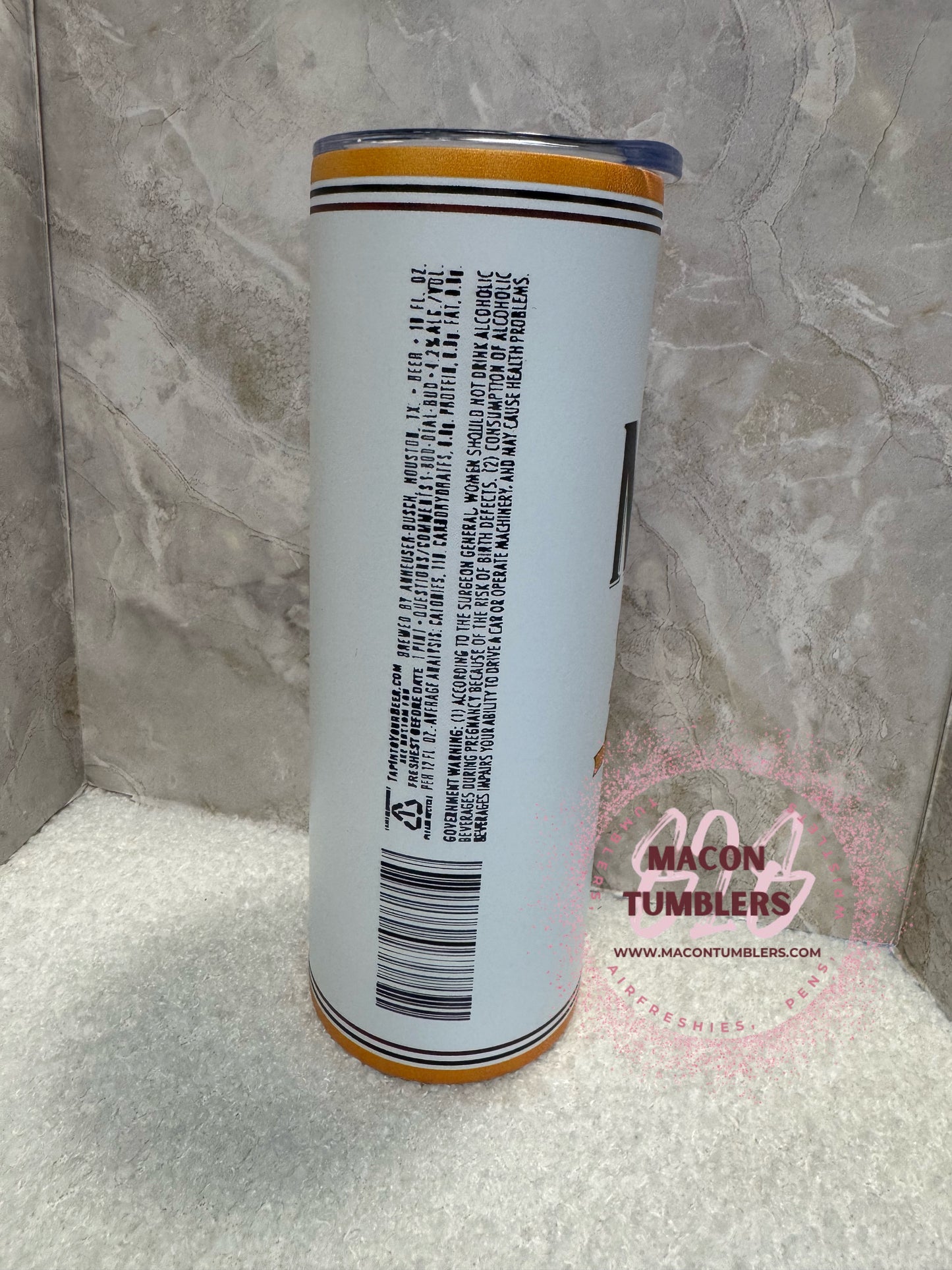 20oz Modelo-Inspired Sublimation Tumbler – Beer Can Style Cup with Lid