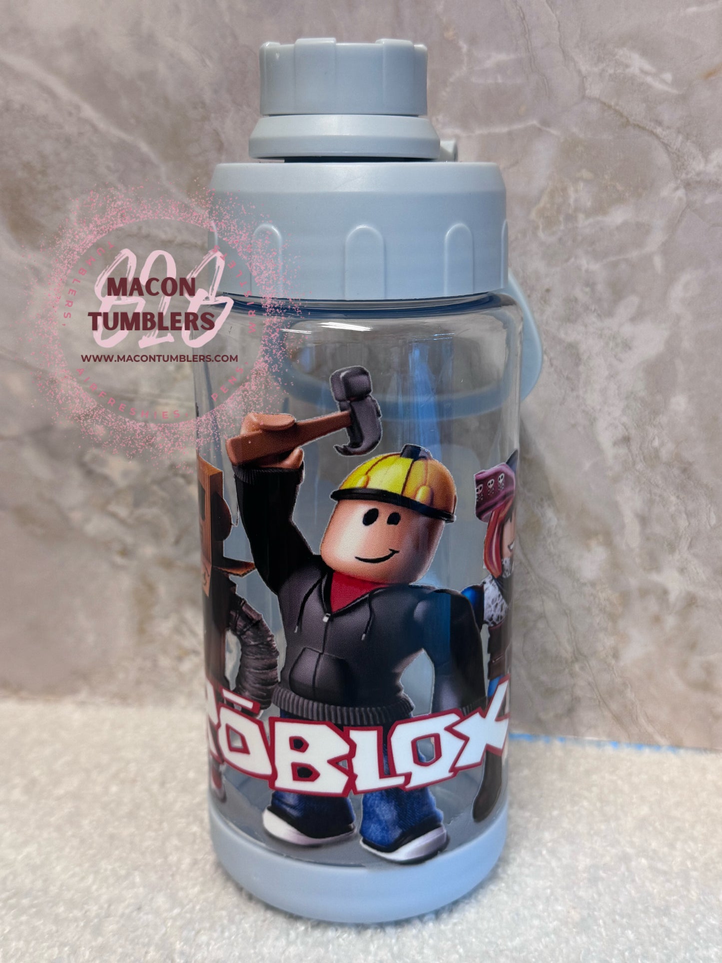 Gaming Character Acrylic Water Bottle – Screw On Top