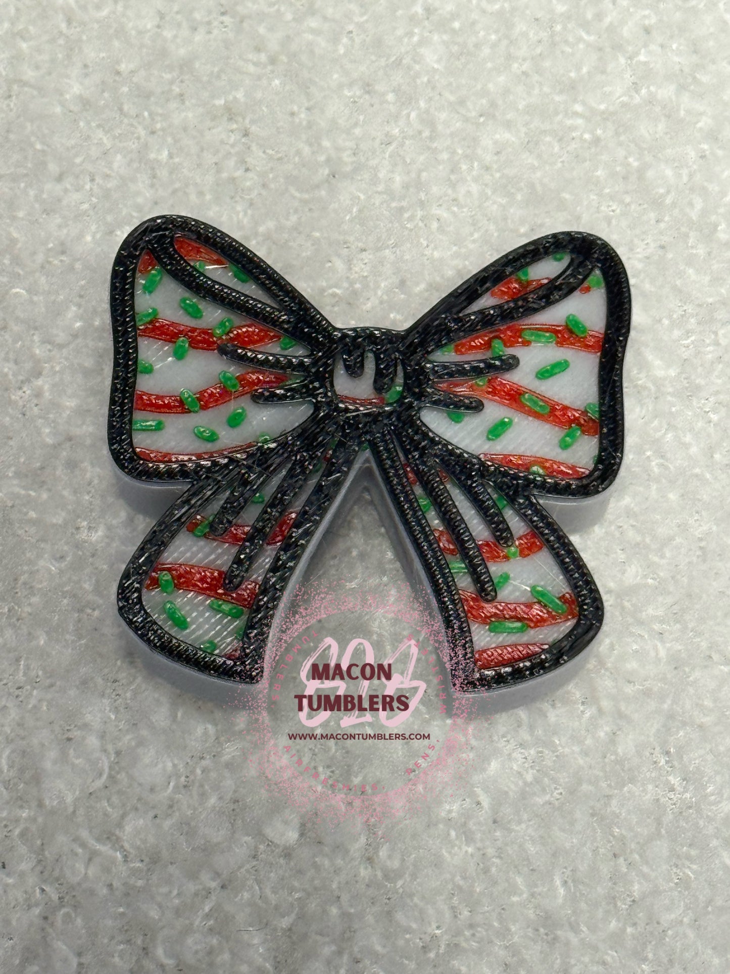 Christmas 3d printed straw charms