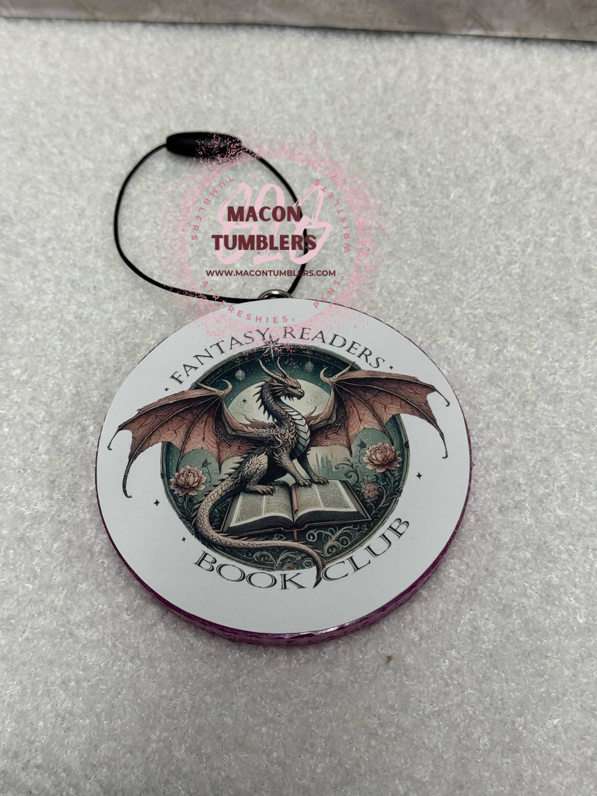 Round Cardstock Fantasy Reader Freshie (VOLCANO)