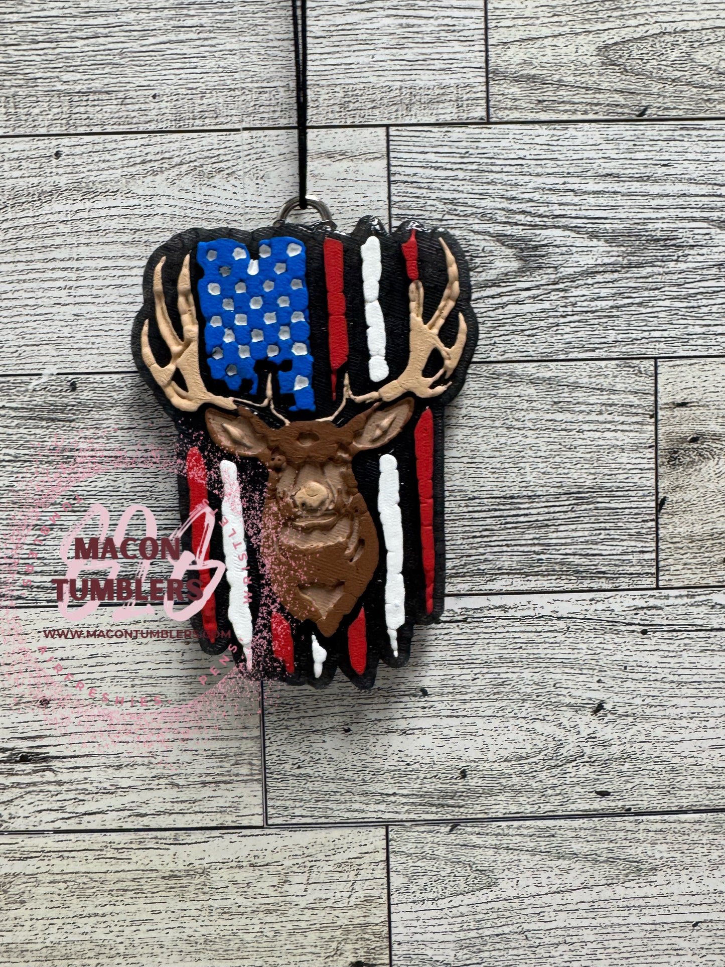Deer w/Flag Custom Freshie