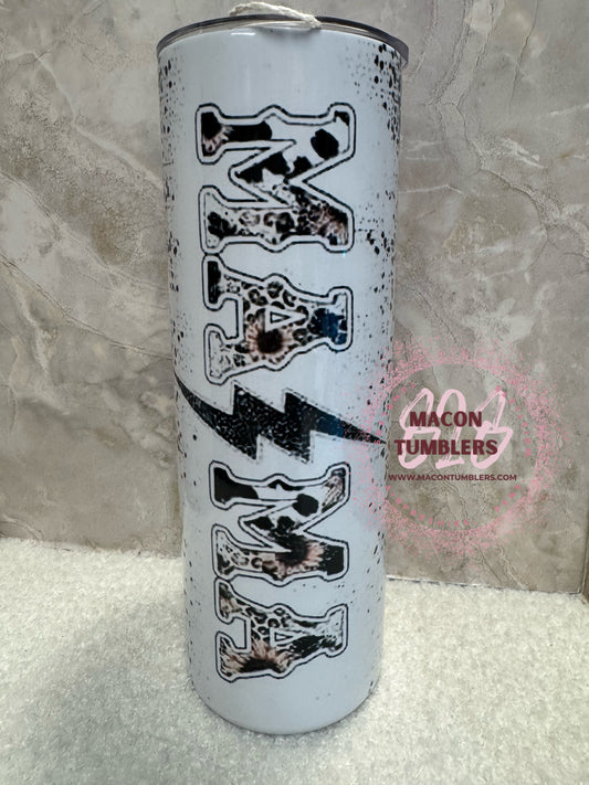 MAMA Lightning Bolt Tumbler – 20oz Skinny Sublimation Tumbler