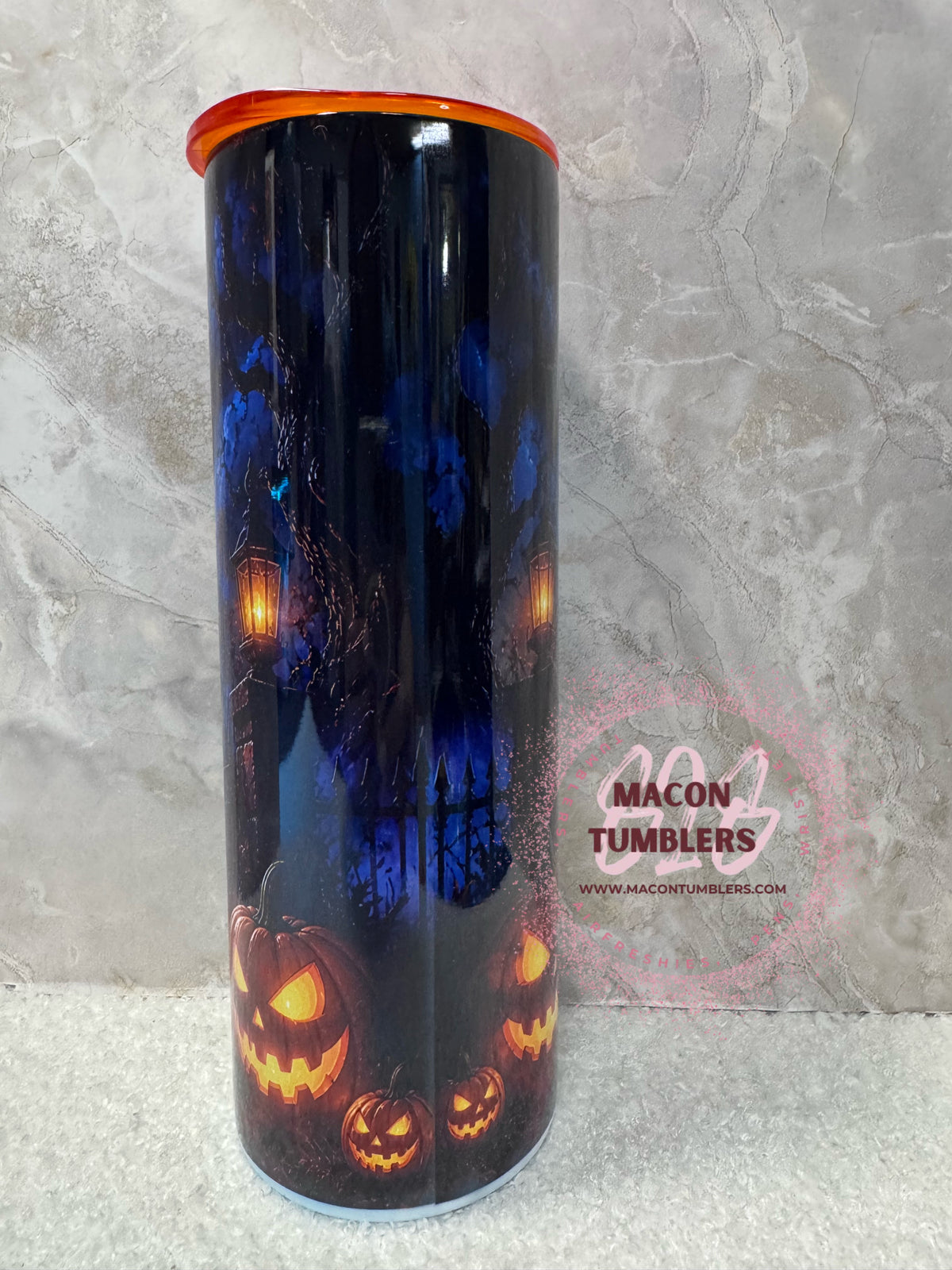 Haunted Halloween Mansion 20 oz Stainless Steel Tumbler